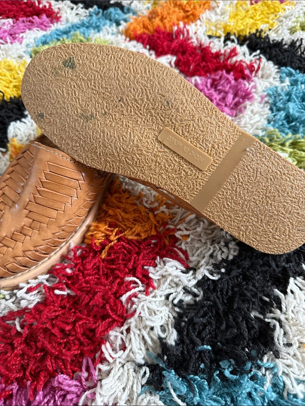 Huarache Woven Leather Slip-On Loafers in Tan
